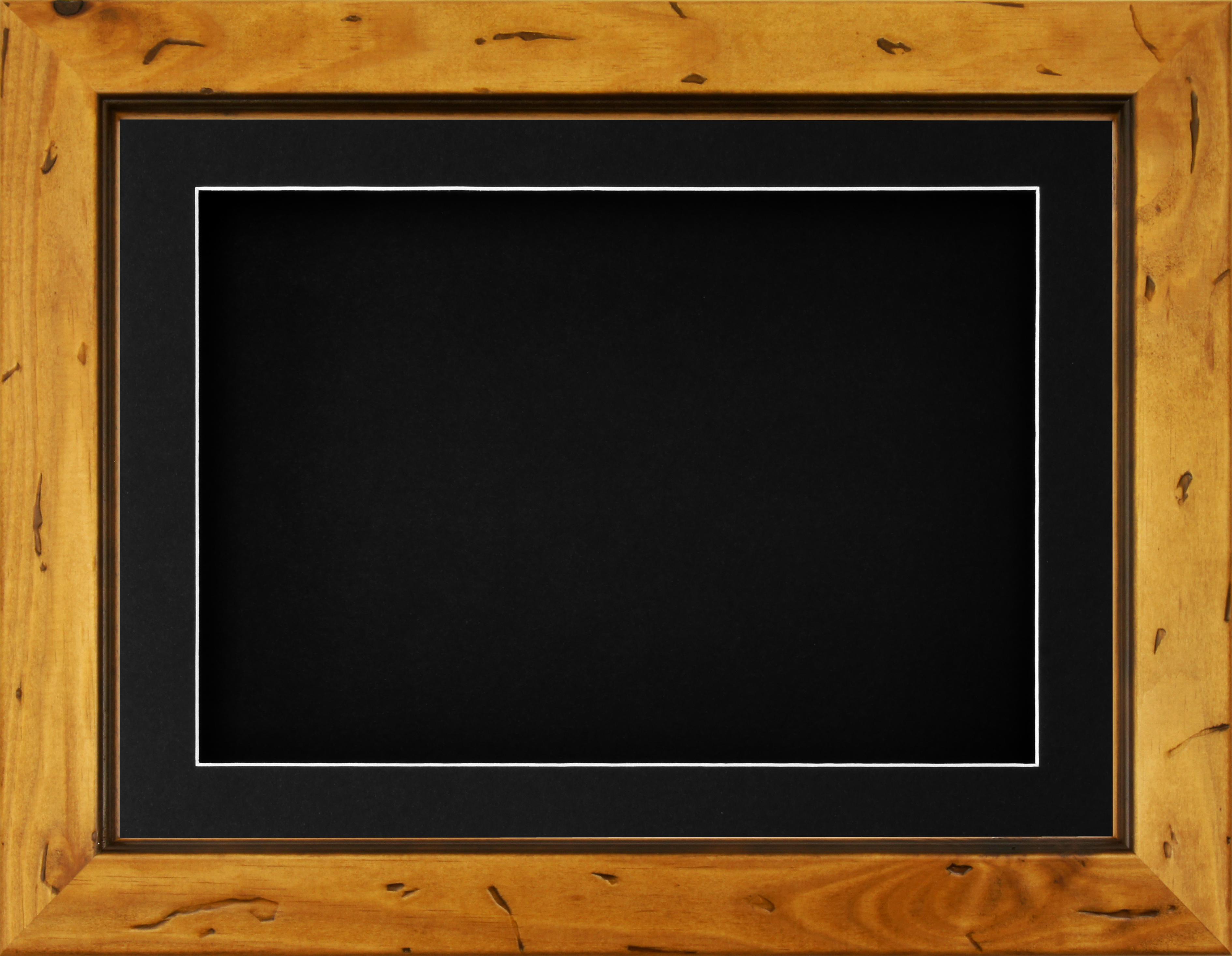 Rustic Box Display Frame Black Inserts