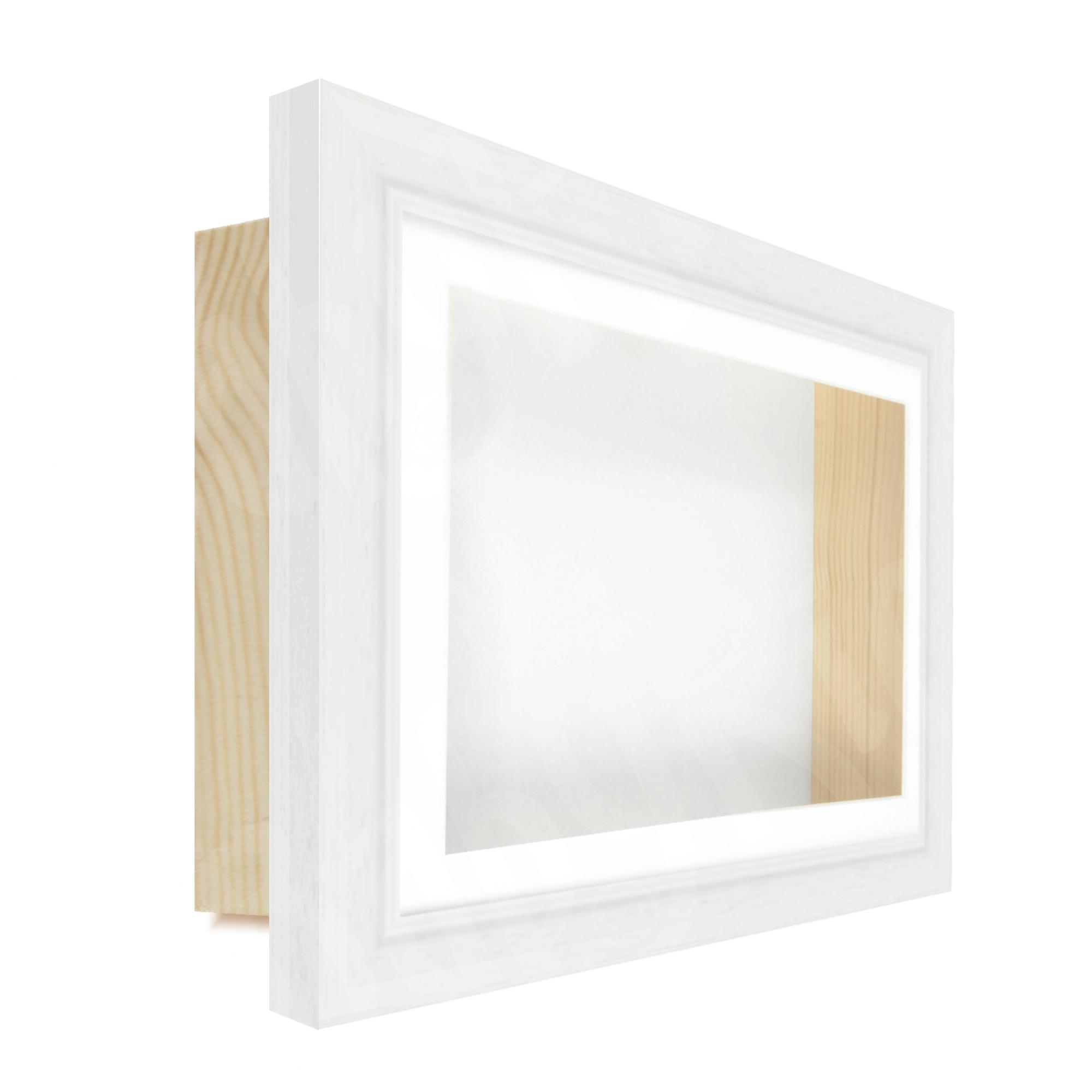 White Wooden Shadow Box Display Frame