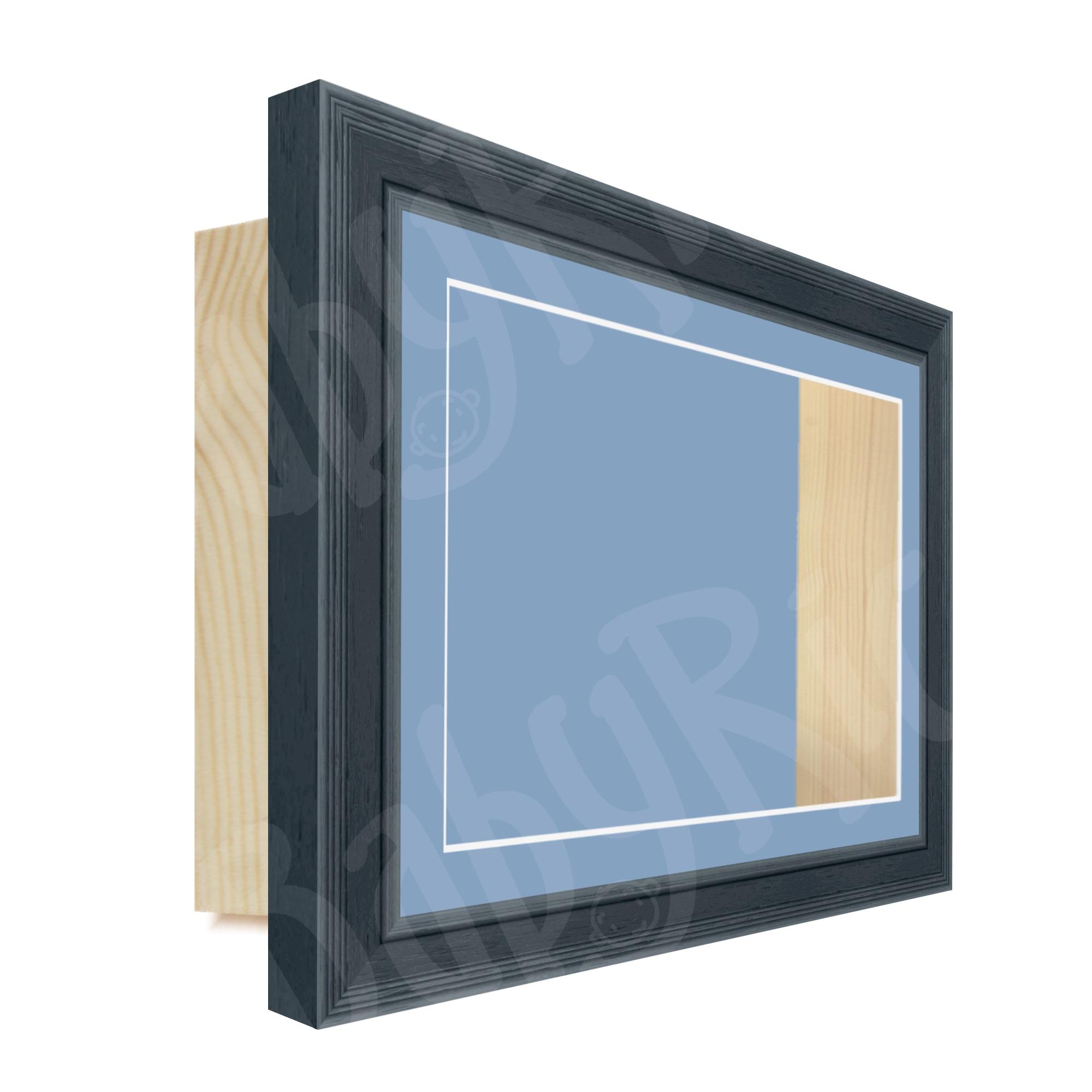 Grey Memory Box 3D Picture Medal Frame Deep Display Shadow