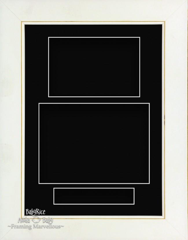 11.5x8.5" White Wash 3D Deep Shadow Box Display Frame Black Portrait