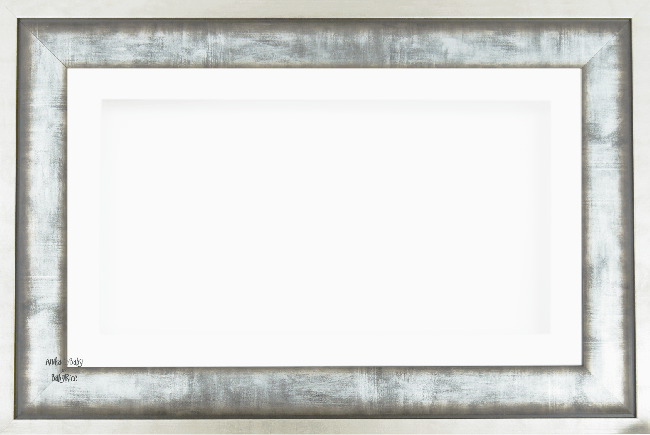 Wooden Shadow Box Deep Frame, Urban Metal Silver effect, White