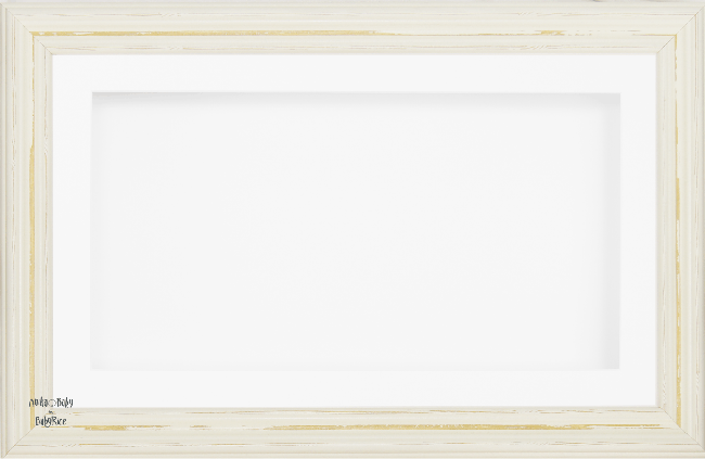 Wooden Shadow Box Deep Frame, Shabby Chic Cream, White