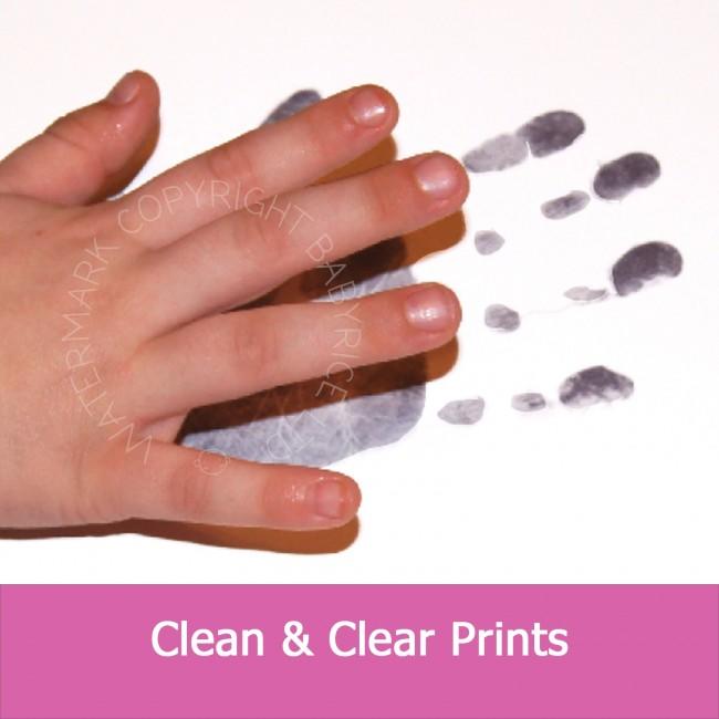 BabyRice inkless printing wipes produce clean and clear prints