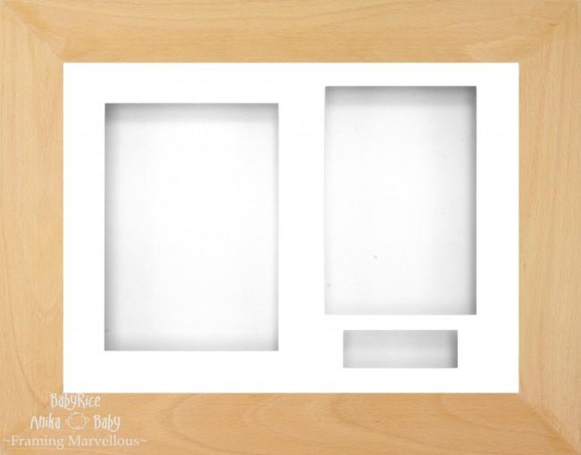 Beech Wood Wooden 3D Display Box Frame White