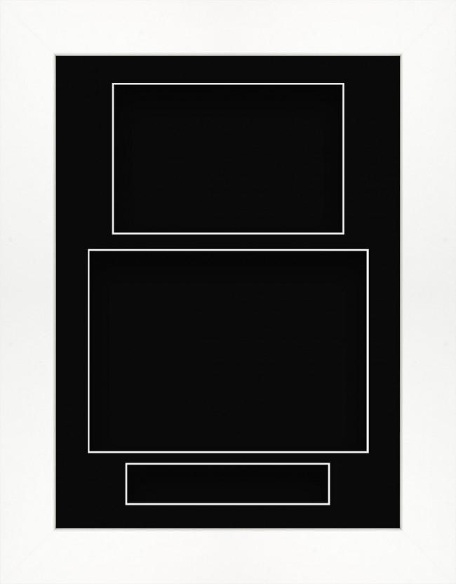 11.5x8.5 White Deep Box Display Frame Black Portrait
