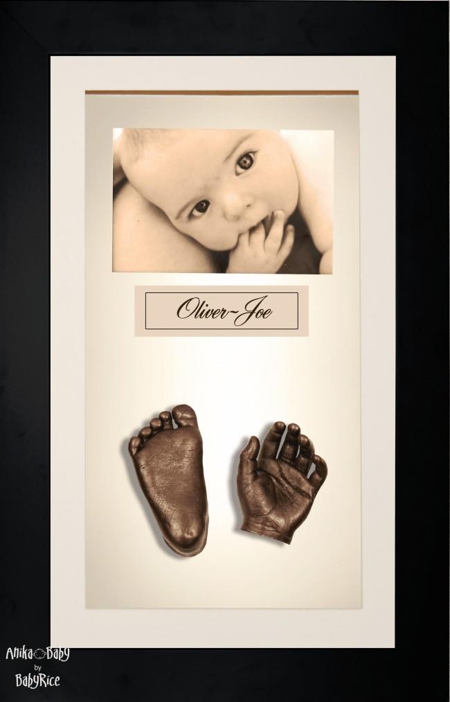 Large or Twins Baby Casting Kit / Black Frame / Bronze Casts