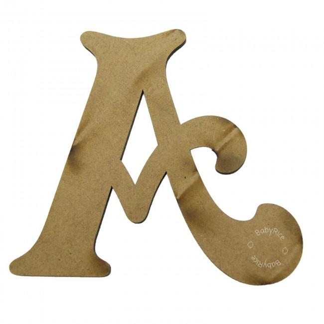 MDF wooden letter A, 10cm/4in