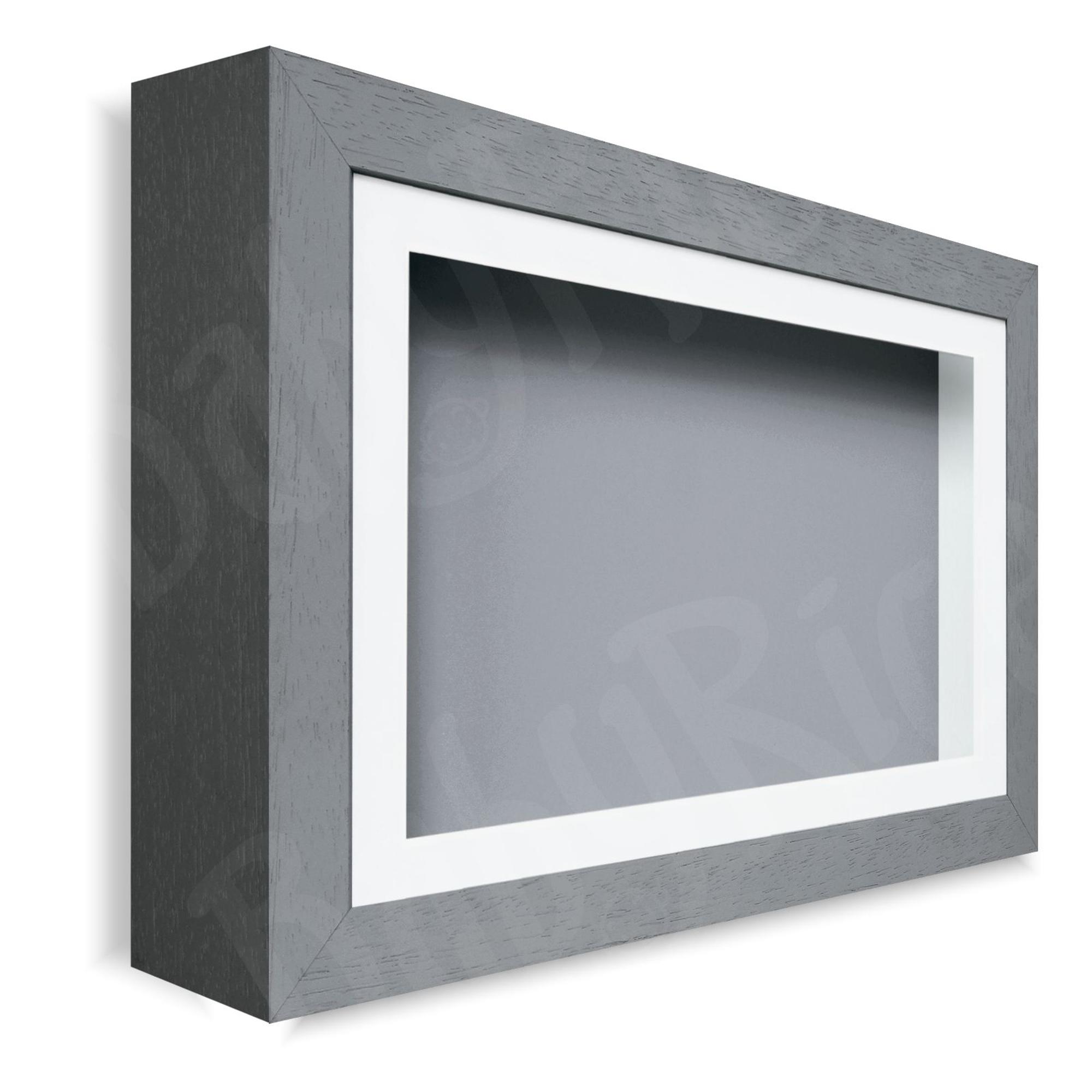 Dark Grey Box Frame, White Inserts