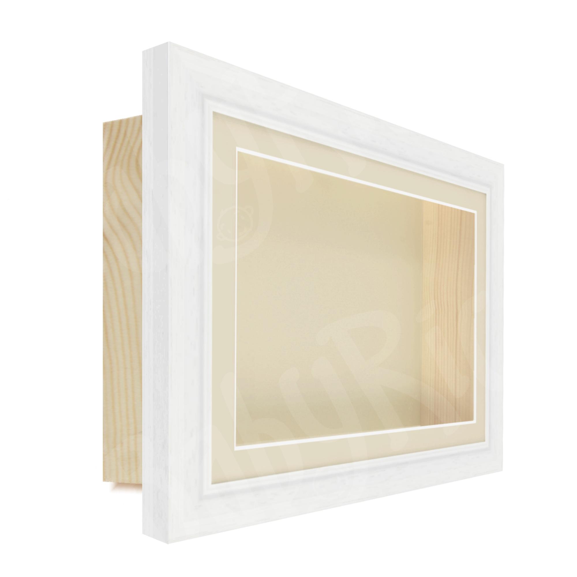 White Wooden 3D Shadow Box Display Frame