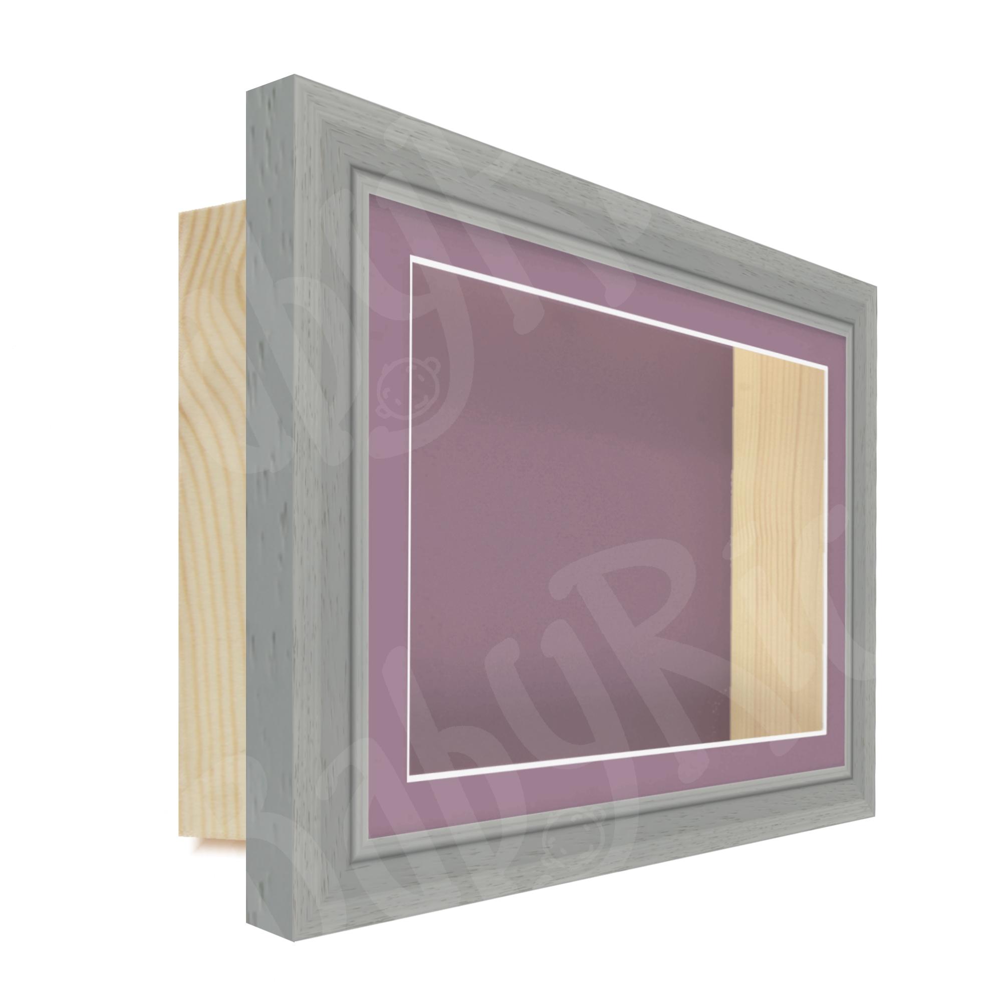 Gray Scoop Wooden 3D Deep Shadowbox Display Frame