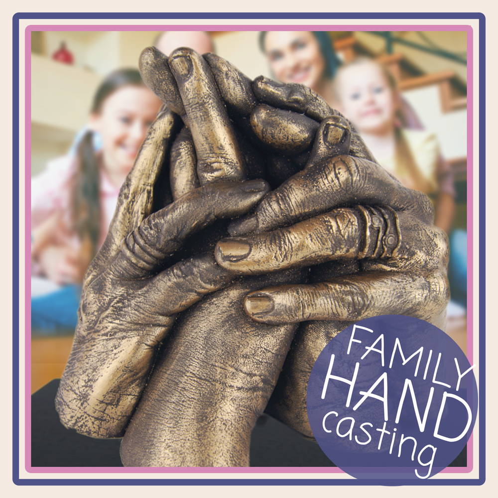 3D Holding Hand Casting, Adult & Child Hand Casting
