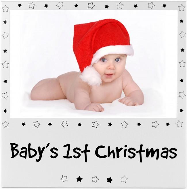 Baby's First Christmas Silver colour Picture Photo Frame Novelty Gifts 1st Xmas