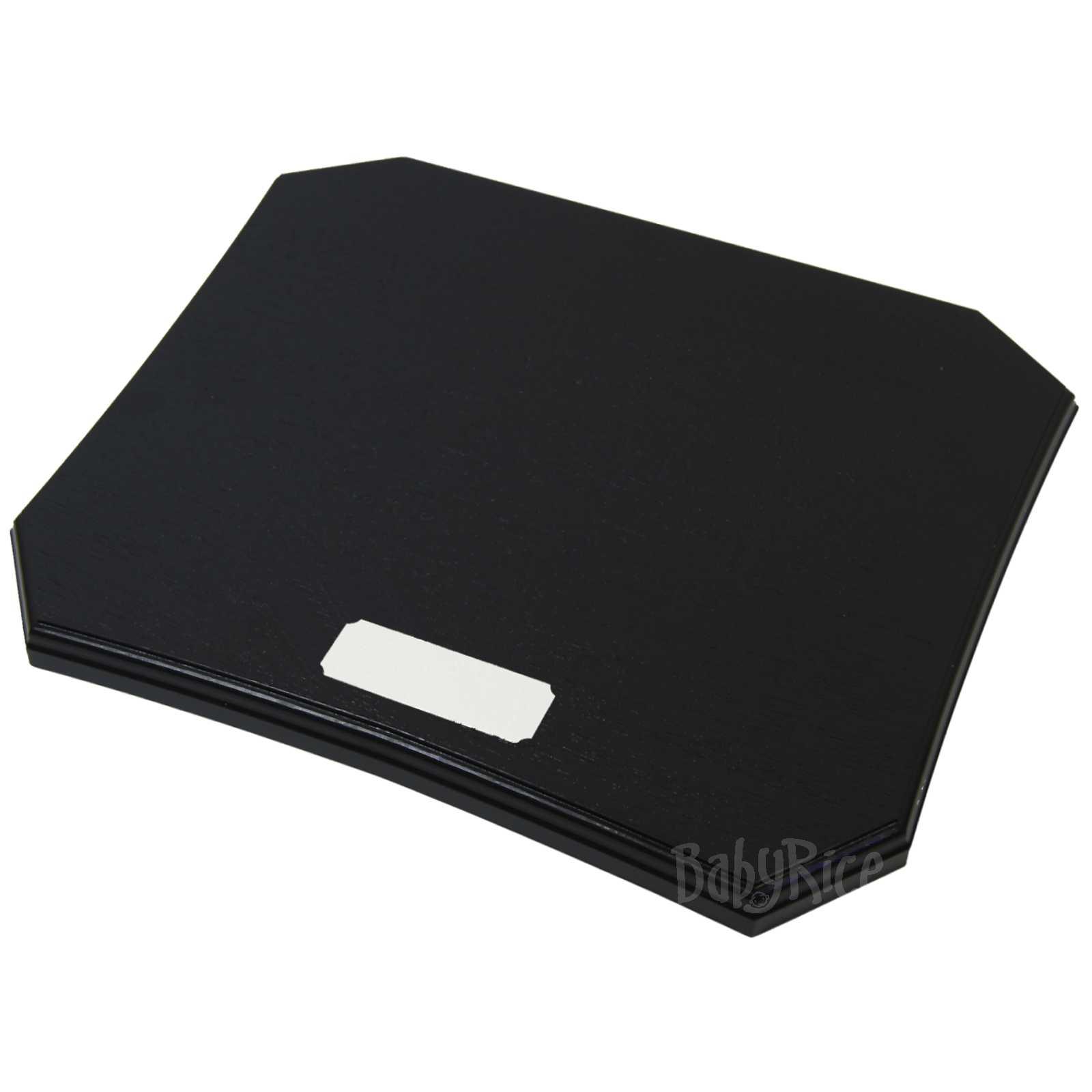 Black Display Plinth, Large 10x12'', 30x75mm Silver Blank Plaque