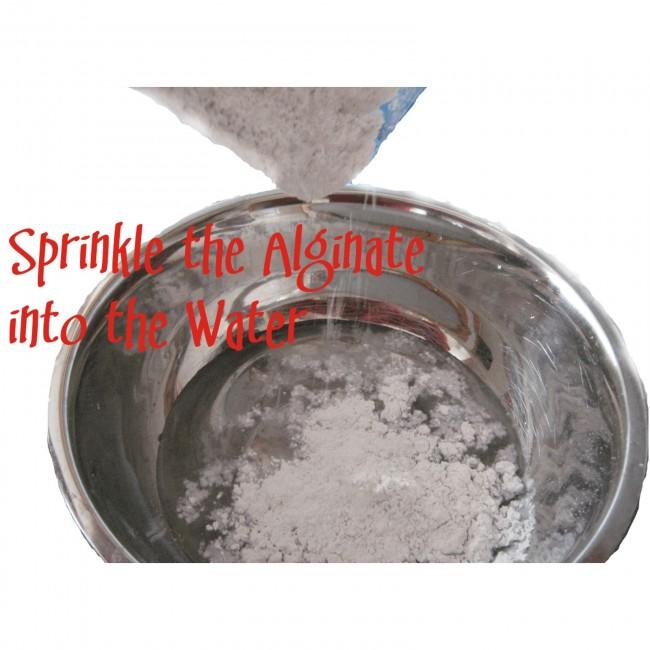 Sprinkle Alginate into Water