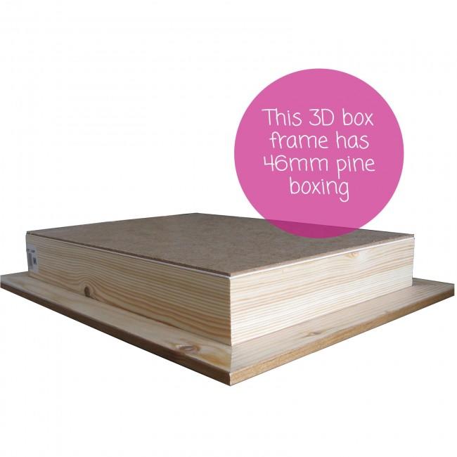 Example of the back of the Box Display Frame