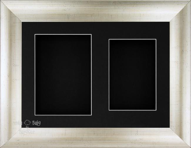 11.5x8.5" Silver Display Frame Black 2 hole mount - BabyRice