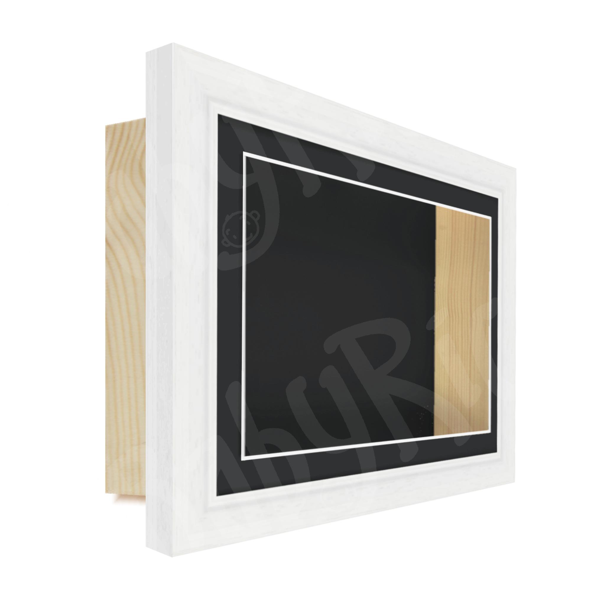 White Wooden Deep Box Display Frame