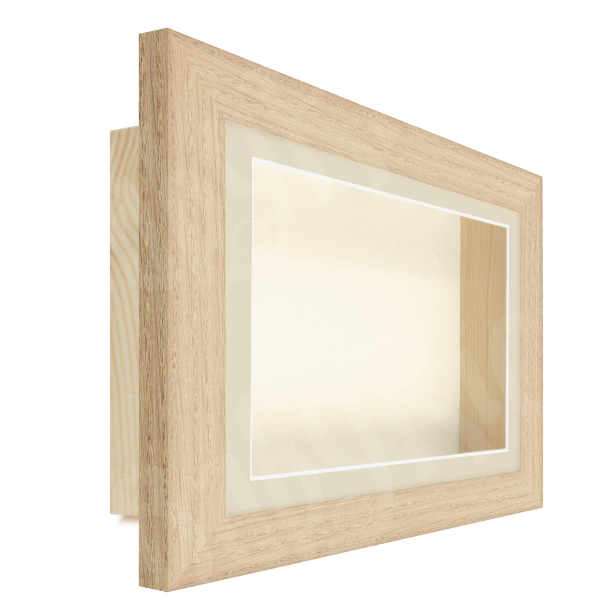 Shadow Box Frame Oak Wood
