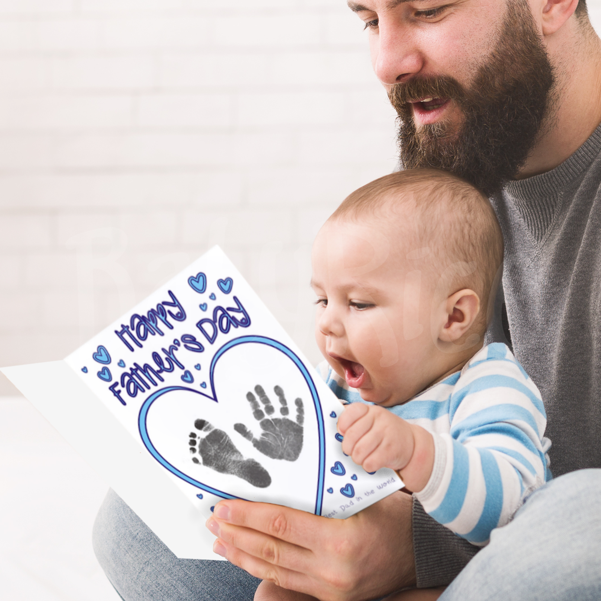 Fathers Day Card 1st Father's Day Personalised from Baby