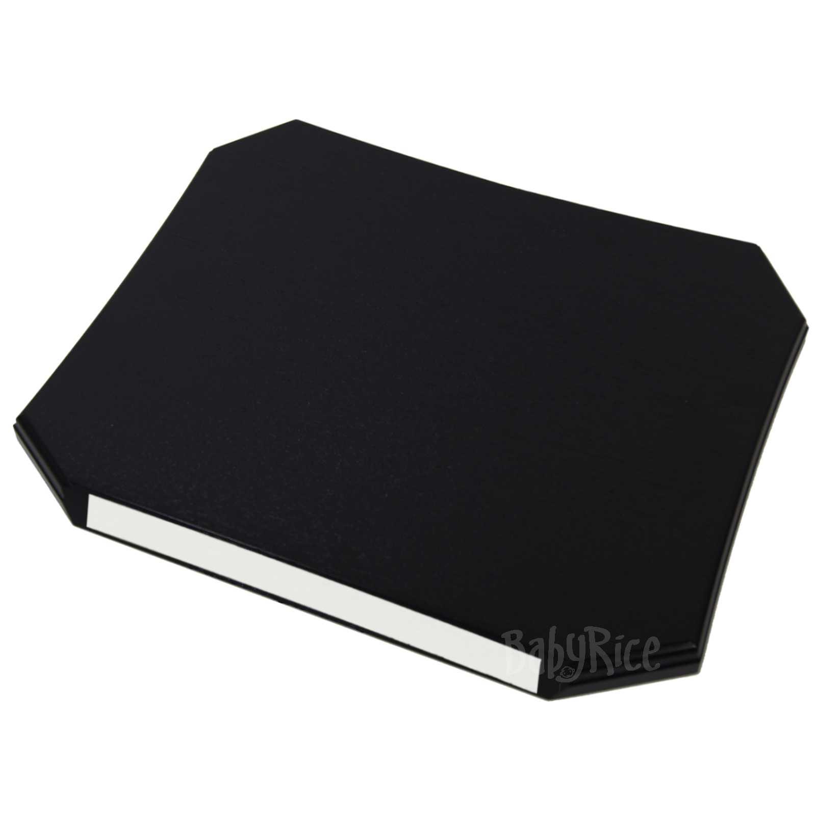 Black Display Plinth, Large 10x12'', 15x210mm Silver Blank Plaque