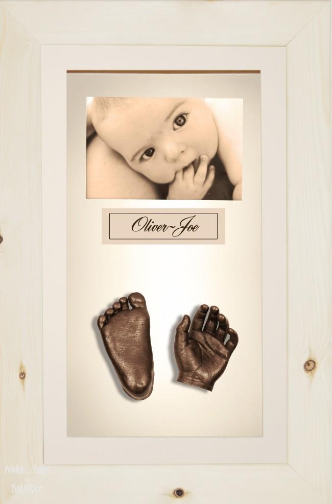 Large or Twins Baby Casting Kit / Natural Pine Frame / Bronze Casts