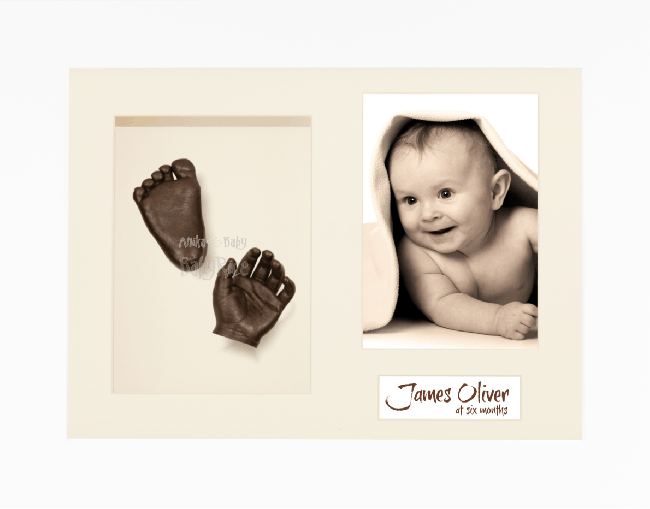Baby Casting Kit, White Frame, Cream Mount Display, Bronze