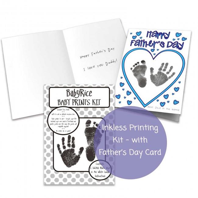 Make your own first Fathers Day Card from Baby