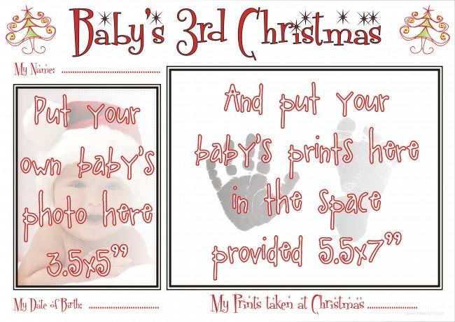 Babys Third Christmas Prints kit