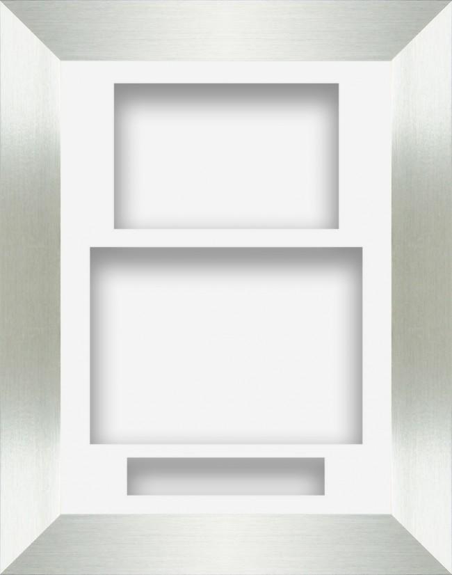 11.5x8.5 Silver Deep Box Display Frame White Portrait