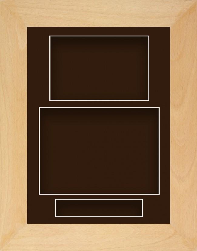 11.5x8.5 Beech Wooden Deep Box Display Frame Brown Portrait