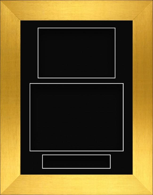 11.5x8.5 Gold Deep Box Display Frame Black Portrait