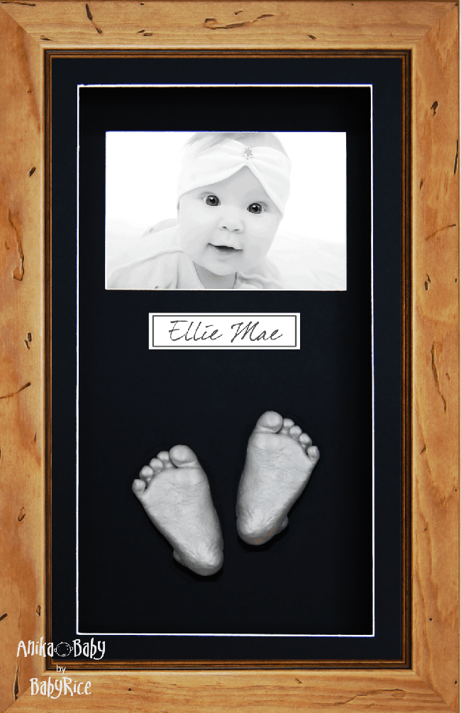 Large or Twins Baby Casting Kit / Rustic Pine Frame / Silver Casts