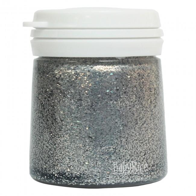 BabyRice Silver Sparkle Paint with Glitter