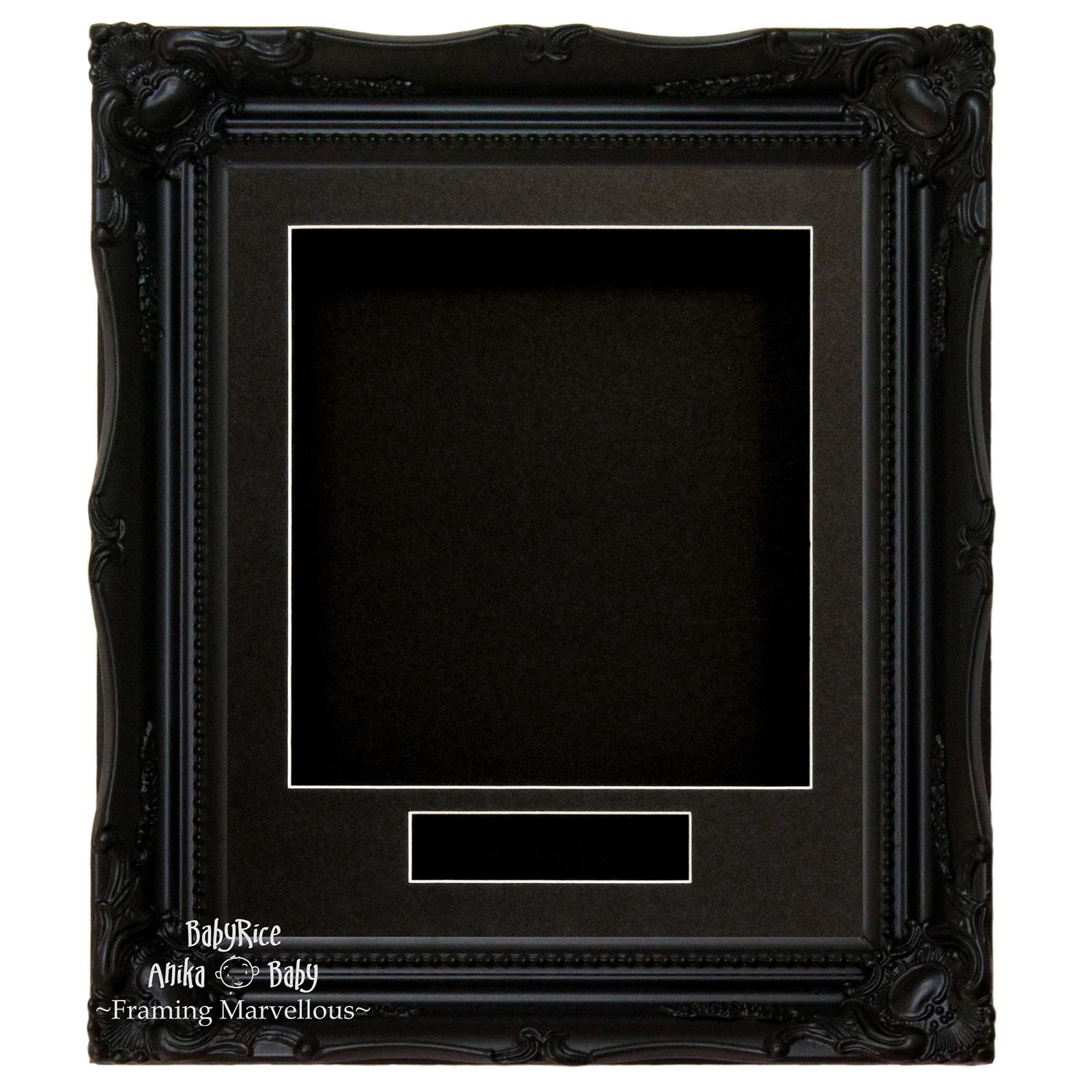 Black Rococo Ornate Dox Display Frame - Black Mount