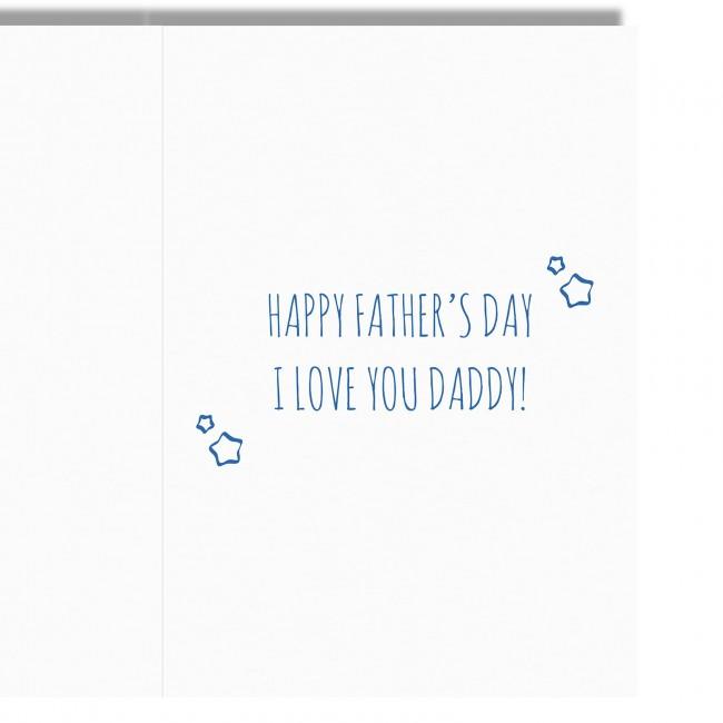 Personalised Father's Day Keepsake Card Baby's Handprints Footprints