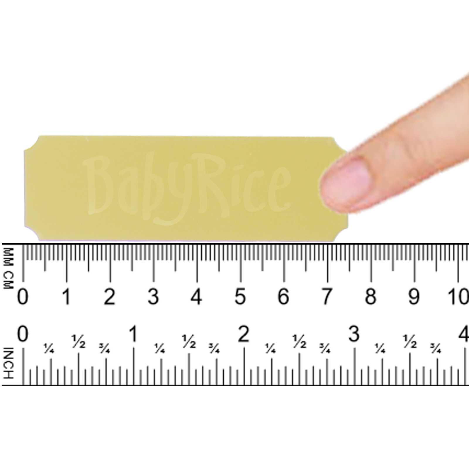 Gold Rectangle Plaque, Scalloped Edges, 75x25mm / 3x1” inch – Blank