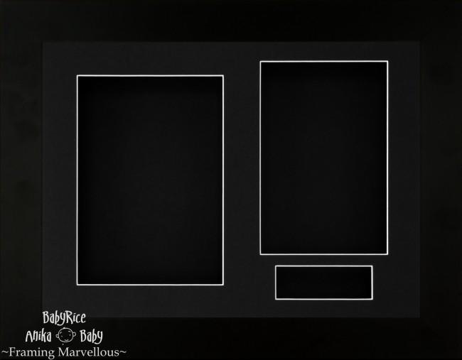 11.5x8.5" Black display Frame Black 3 hole mount