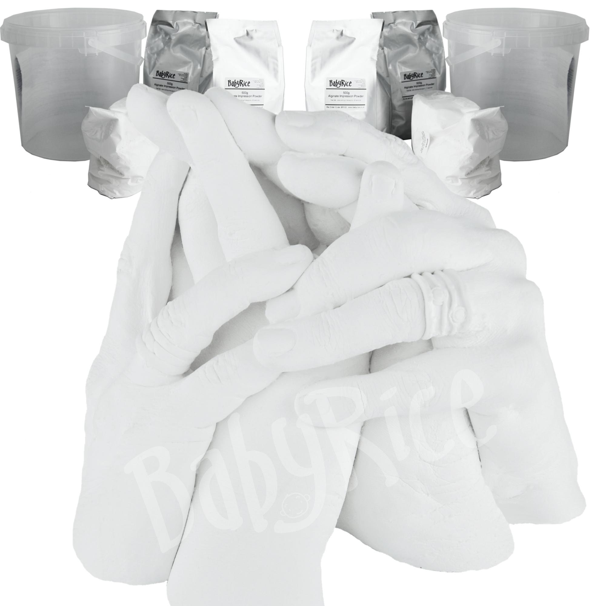 Family Hand Casting Kit Large Plain White