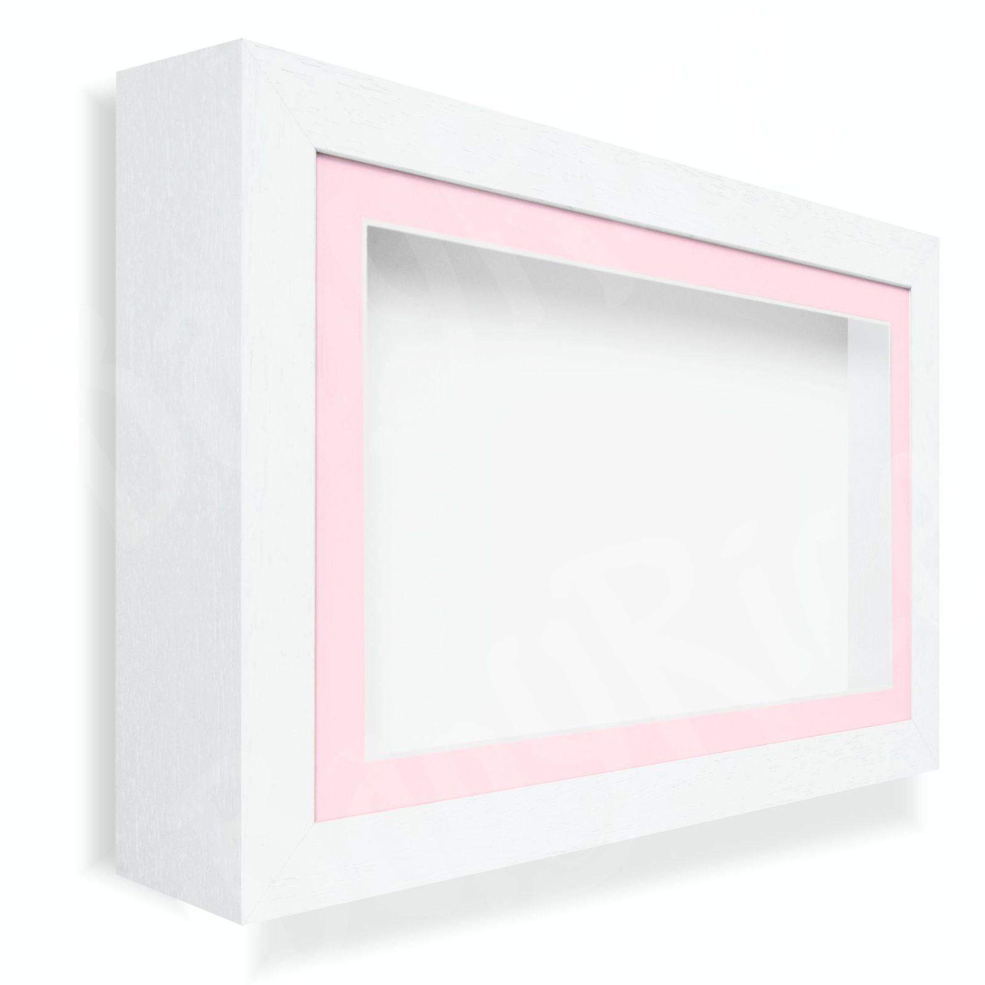 White Box Frame, Pink inserts