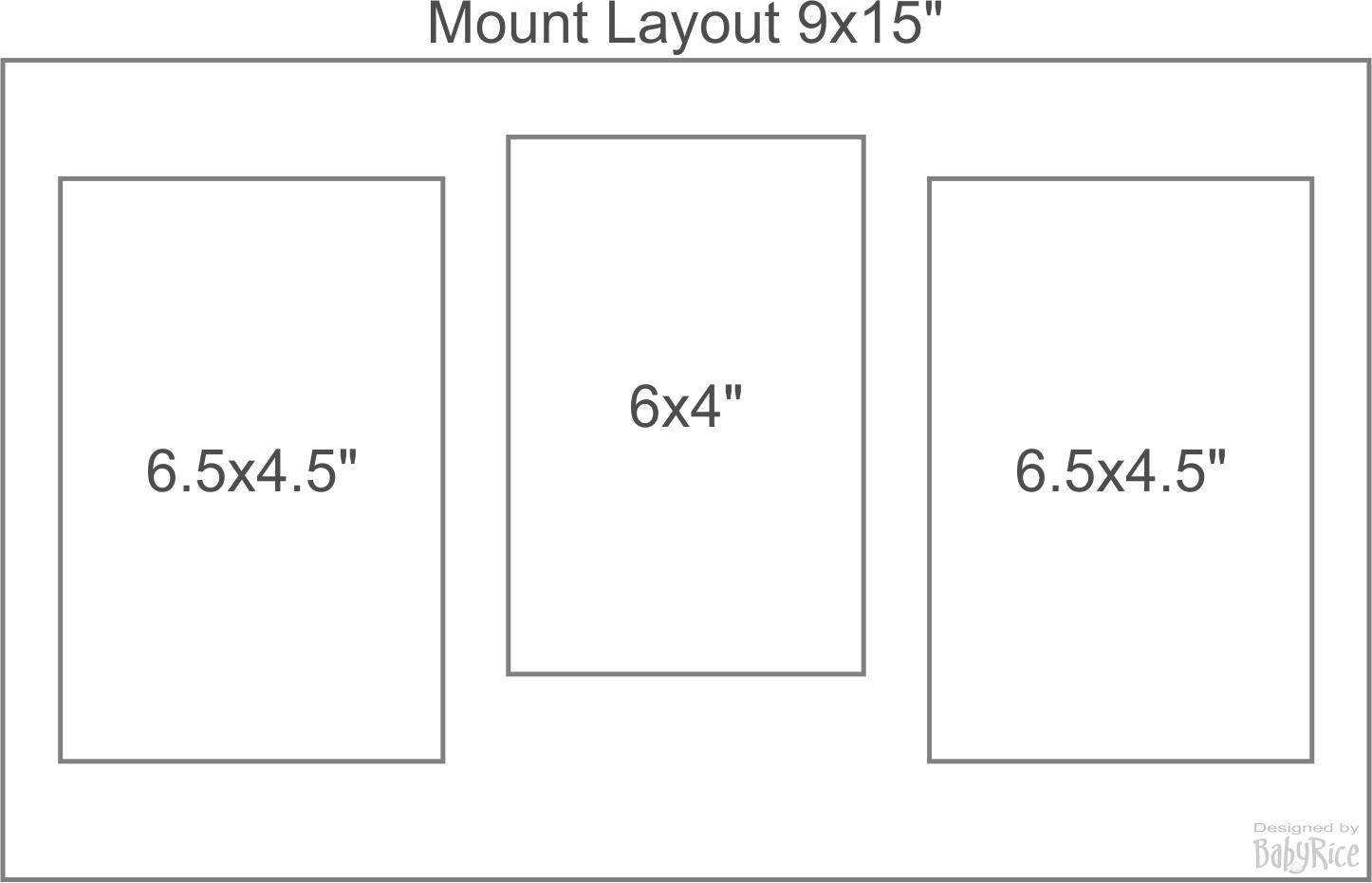 Four Aperture Picture Mounts & Backing Card | BabyRice