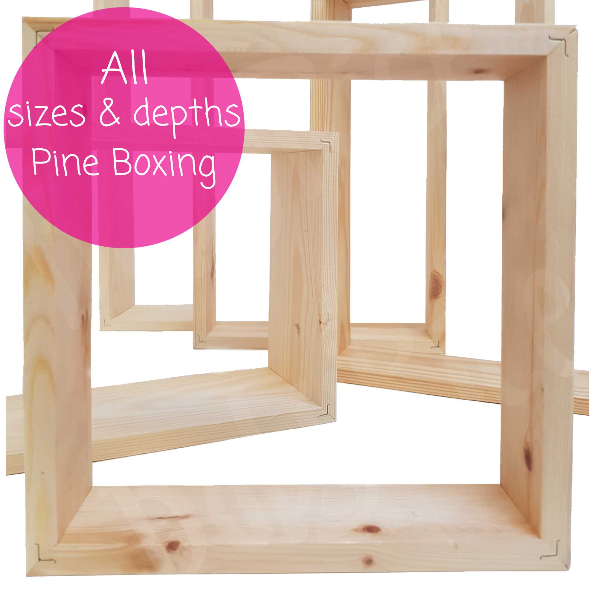 Pine boxing to make a deeper shadow box frame
