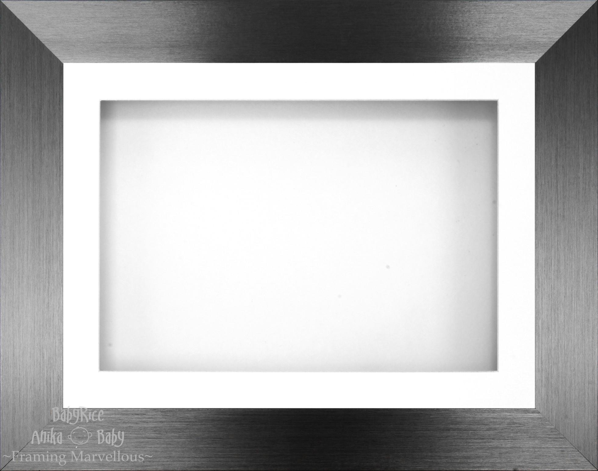 11.5x8.5" Pewter effect display Frame White Sgl