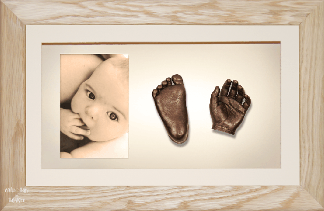 Display Photo Frame Twins 3D Baby Casting Kit Gift Make Bronze Hand Foot Casts 