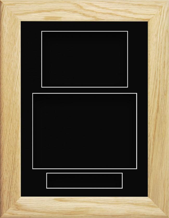 11.5x8.5 Solid Oak Wooden Deep Box Display Frame White Portrait