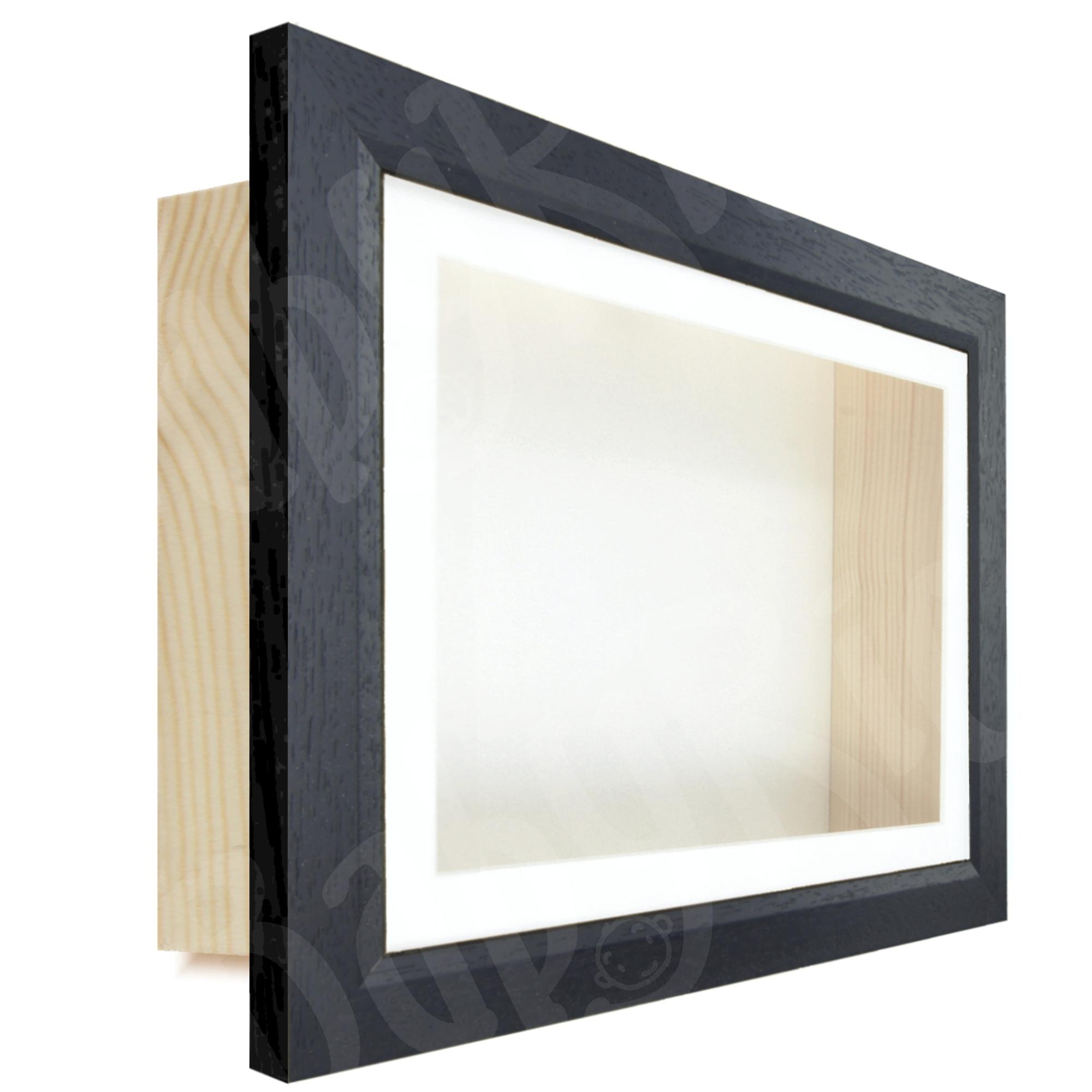 Black Woodgrain Box Frame