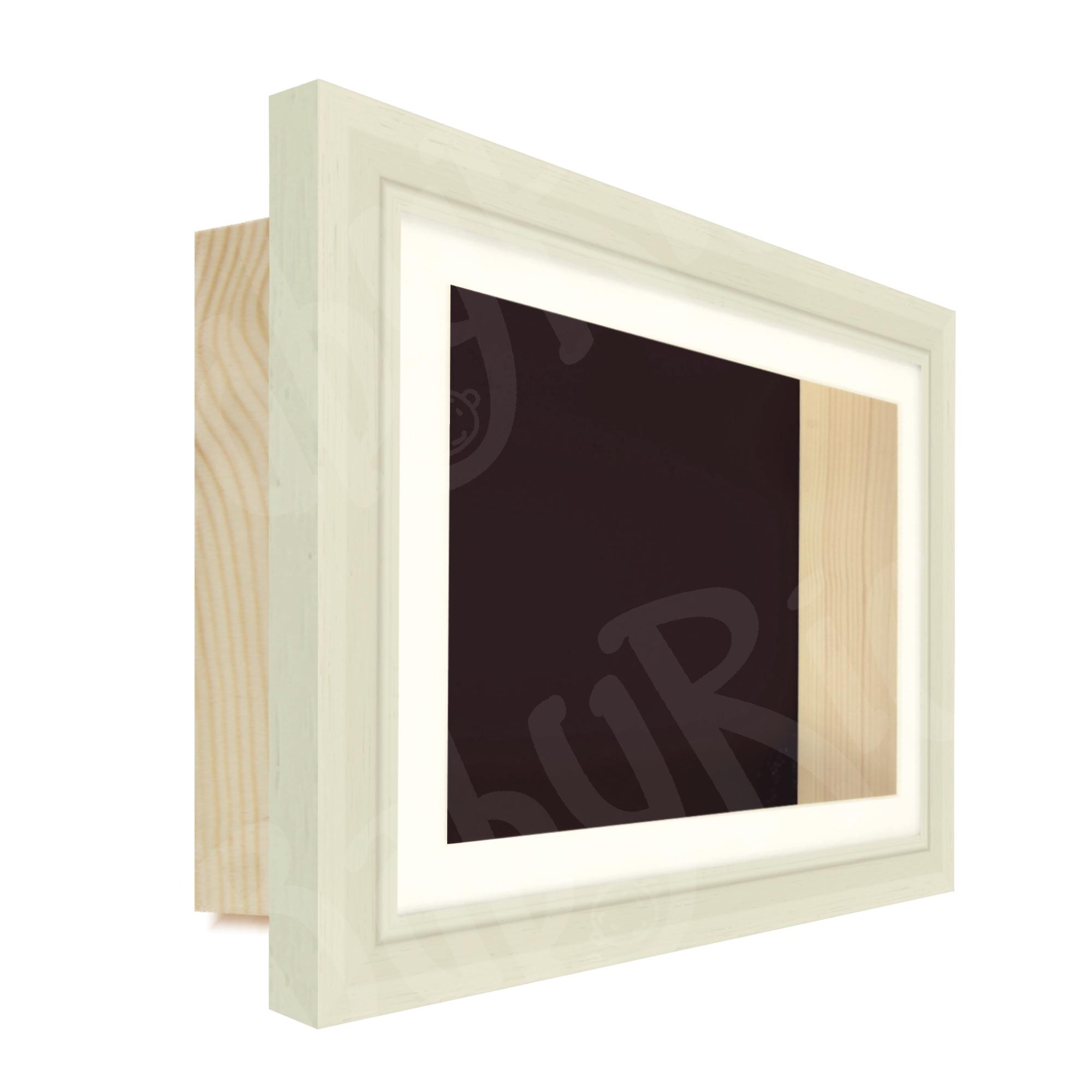 Cream Deep Shadow Box Frame - Cream Mount and Brown Backing