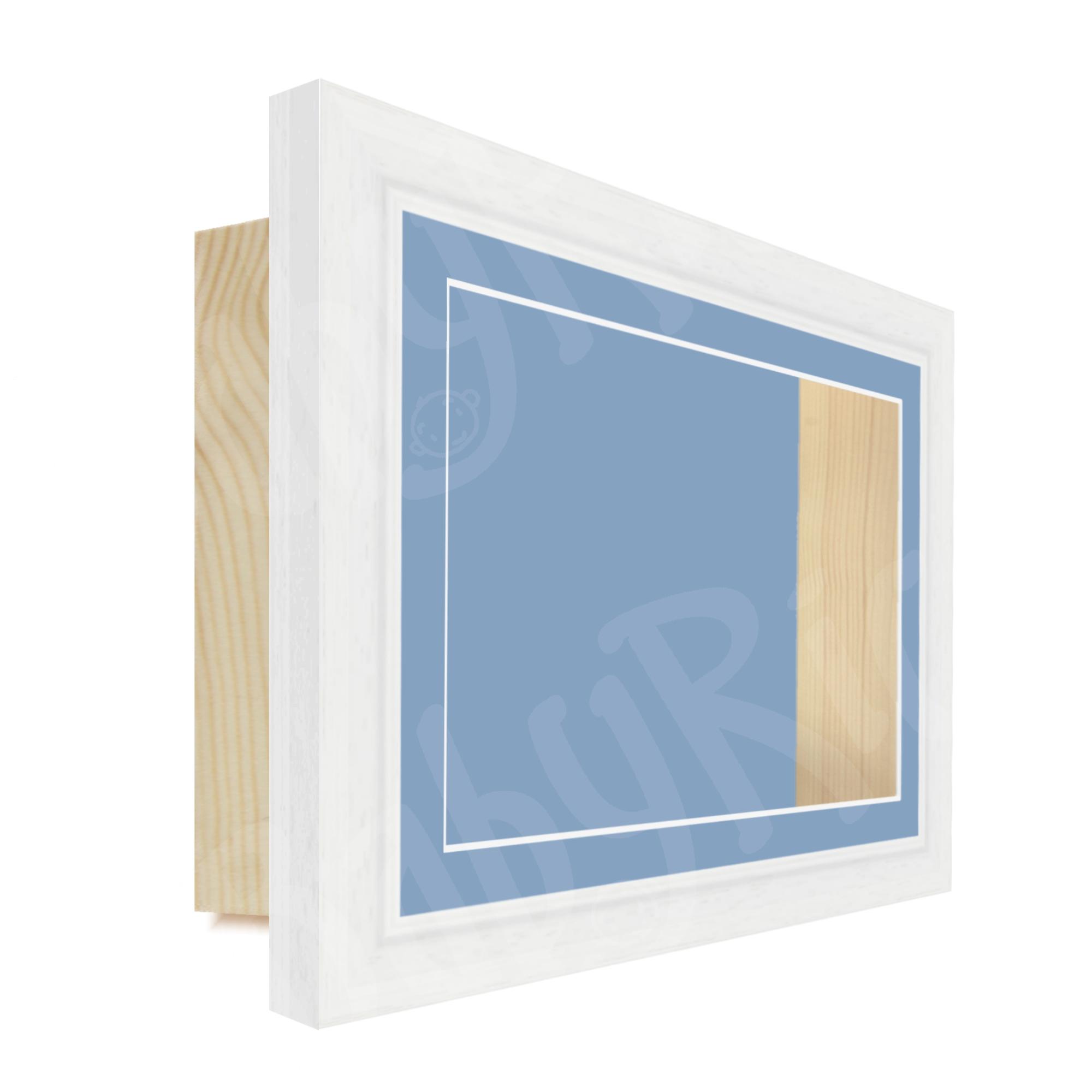 White Wooden Deep Box Photo Display Frame
