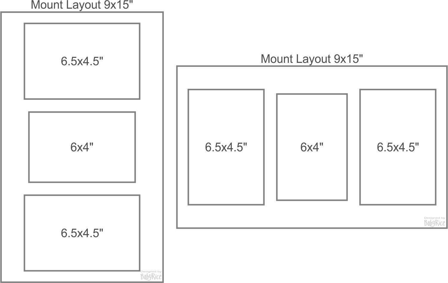 Four Aperture Picture Mounts & Backing Card | BabyRice