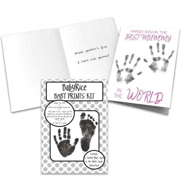 Baby Handprint on First Mothers Day Card