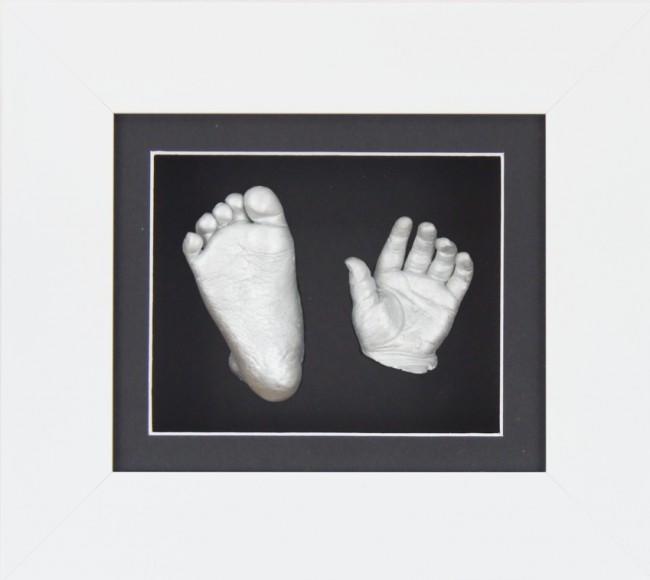 Baby Casting Kit White 6x5 Frame, Black Mount, Silver Paint